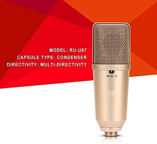 میکروفون کاندنسر حرفه ای دیافراگم بزرگ با حساسیت بالا برای ضبط و پخش زنده