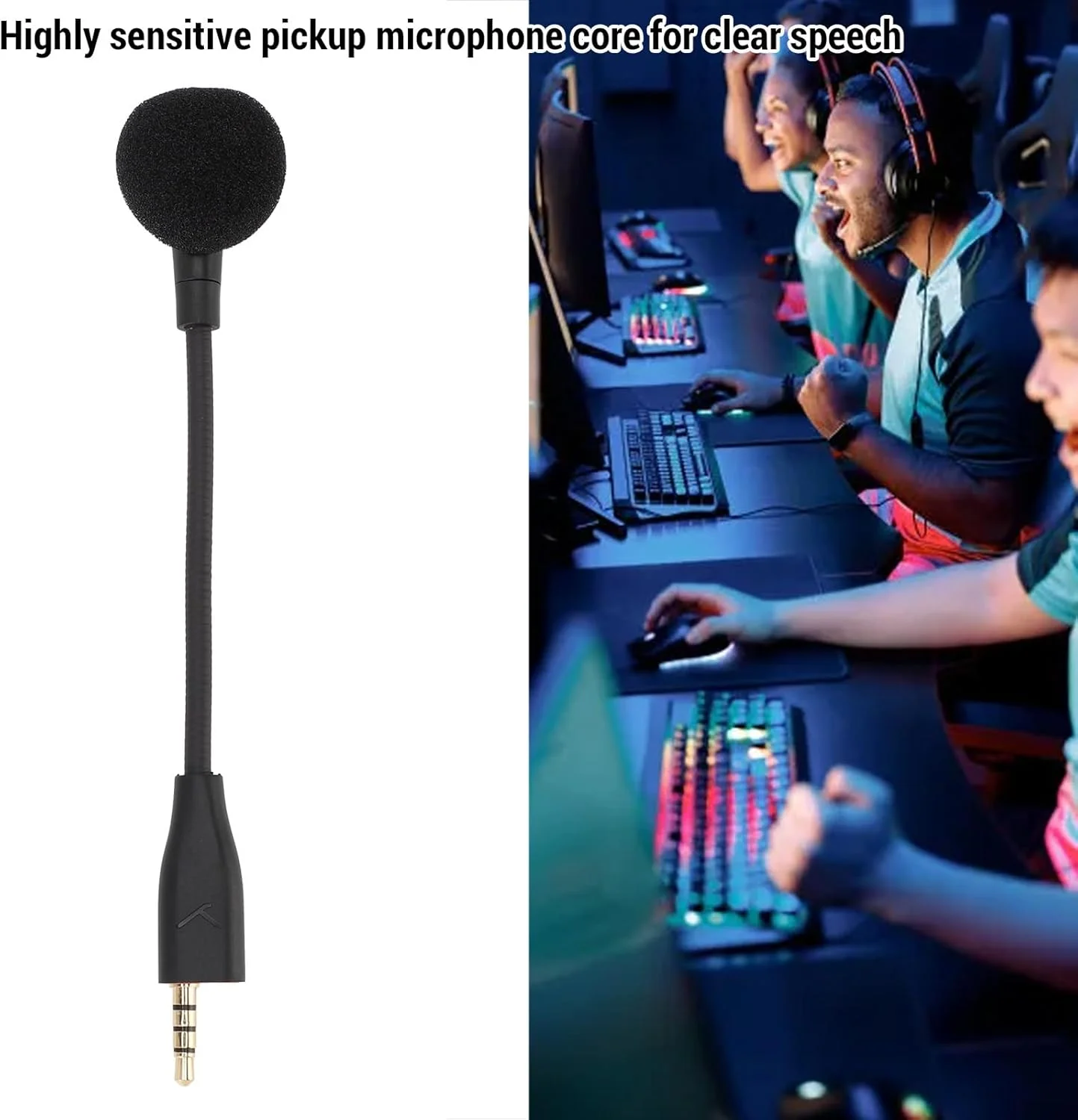 میکروفون جایگزین برای هدست های گیمینگ MMX100 MMX150، شلنگ خرطومی انعطاف پذیر 15 سانتی متری، کانکتور روکش طلای 3.5 میلی متری میکروفون جایگزین برای هدست های گیمینگ MMX100 MMX150، شلنگ خرطومی انعطاف پذیر 15 سانتی متری، کانکتور روکش طلای 3.5 میلی متری