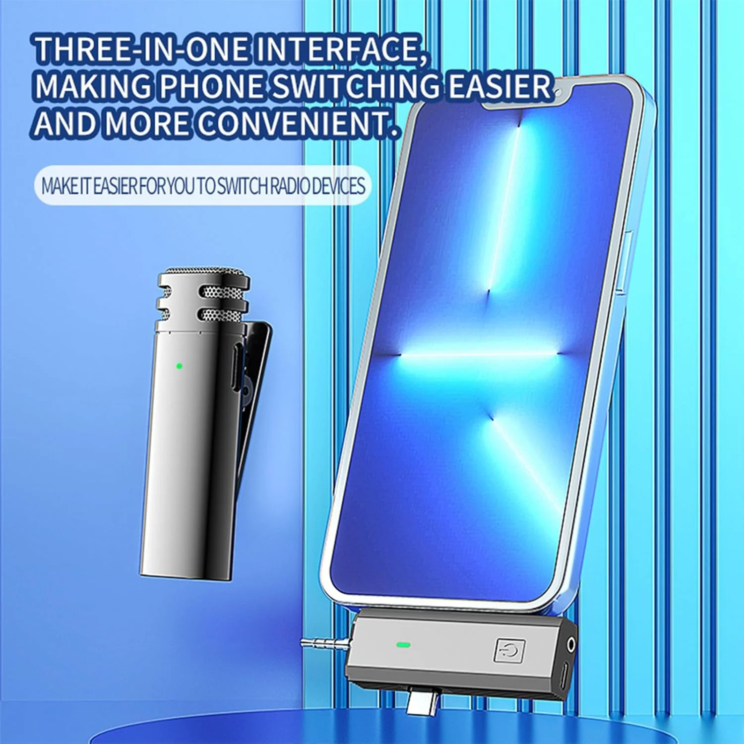 میکروفون بی سیم پادکست 3 در 1 گیرنده جهانی کندانسور همه جهته ضبط کلیپ میکروفون DSP کاهش نویز فعال یقه ای (2 عدد) میکروفون بی سیم پادکست 3 در 1 گیرنده جهانی کندانسور همه جهته ضبط کلیپ میکروفون DSP کاهش نویز فعال یقه ای (2 عدد)