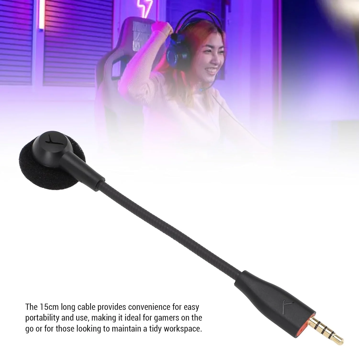 میکروفون جایگزین برای هدست های گیمینگ MMX100 MMX150، شلنگ خرطومی انعطاف پذیر 15 سانتی متری، کانکتور روکش طلای 3.5 میلی متری میکروفون جایگزین برای هدست های گیمینگ MMX100 MMX150، شلنگ خرطومی انعطاف پذیر 15 سانتی متری، کانکتور روکش طلای 3.5 میلی متری