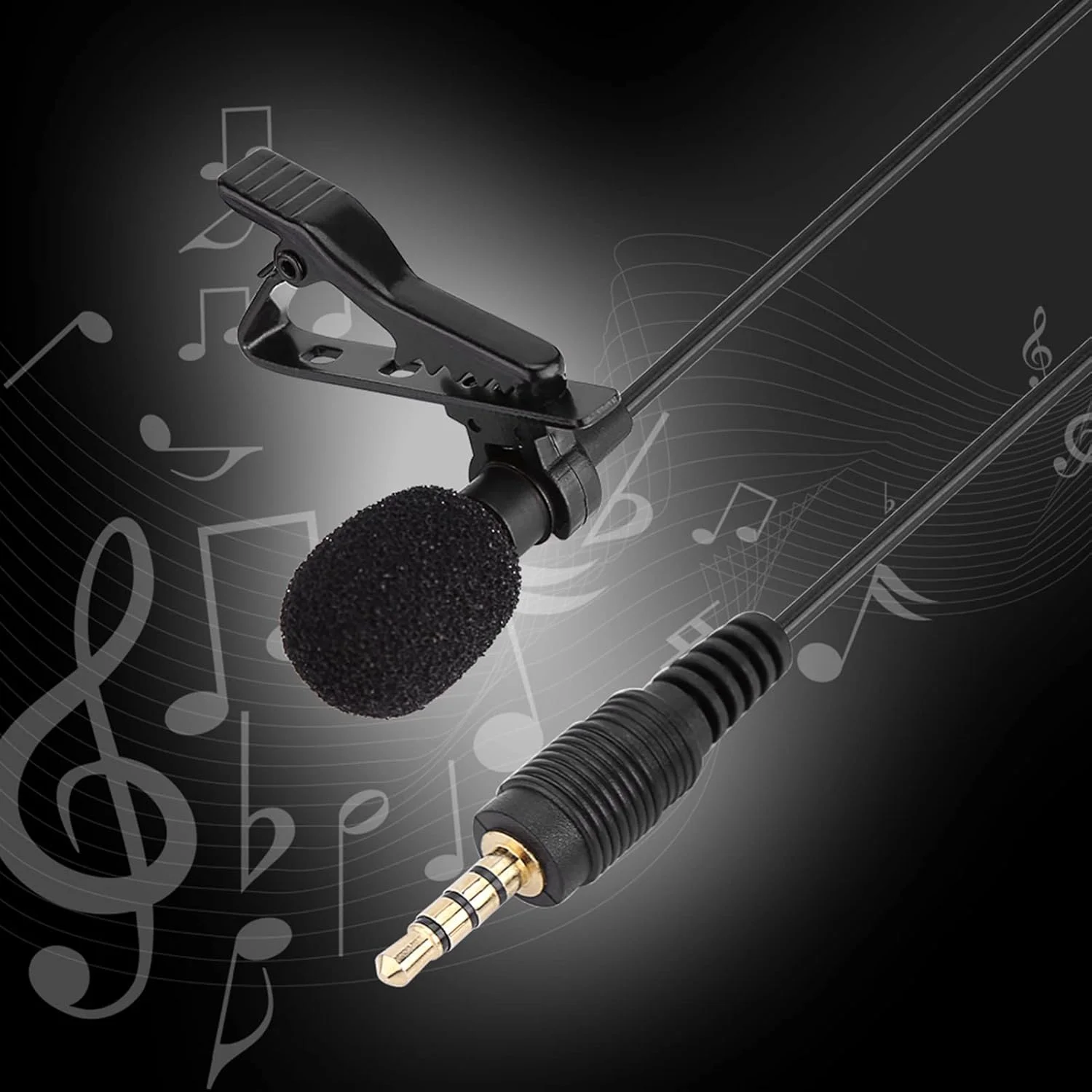 میکروفون یقهای سیم دار، میکروفون کندانسور یقه ای با جک 3.5 میلی متری، میکروفون با نویز کم، مناسب برای ضبط صدا/تصویر میکروفون یقهای سیم دار، میکروفون کندانسور یقه ای با جک 3.5 میلی متری، میکروفون با نویز کم، مناسب برای ضبط صدا/تصویر