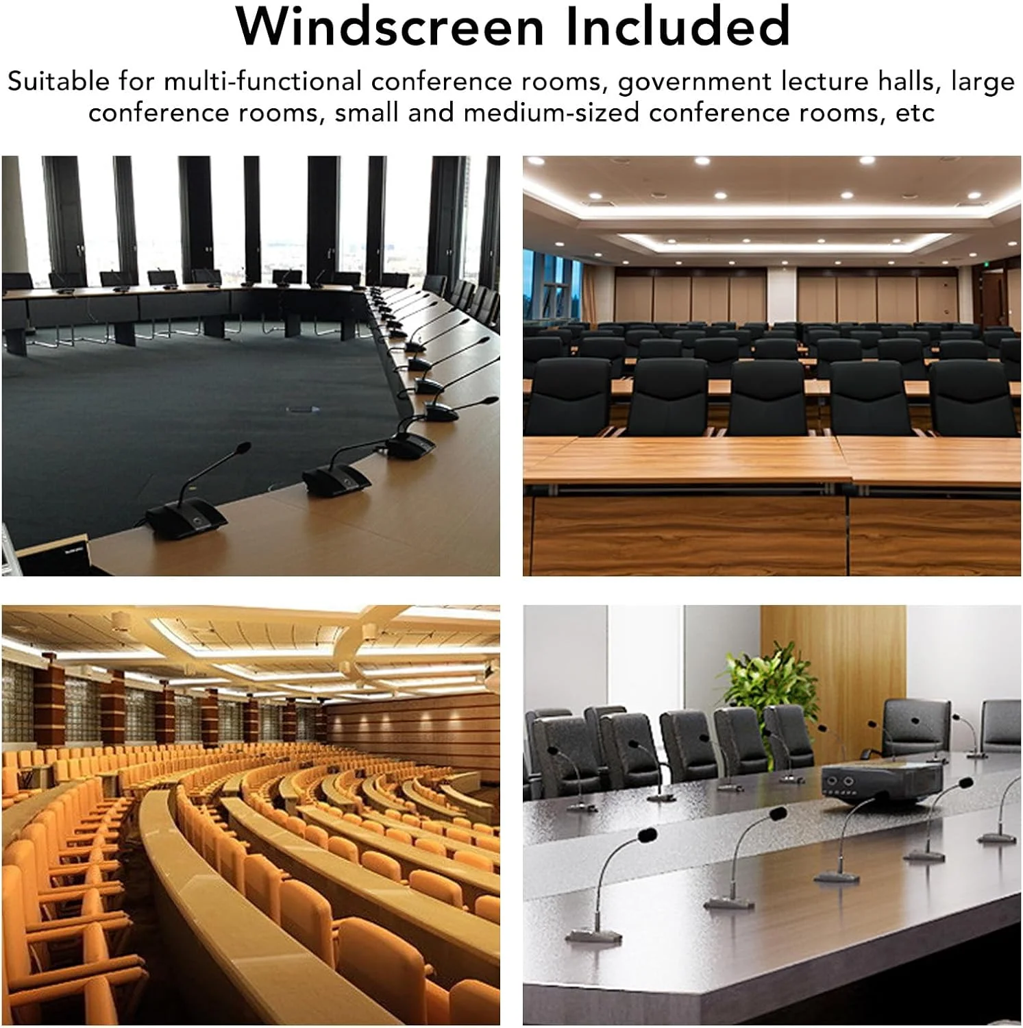 میکروفون گردن غازی 59 سانتی متری کندانسور برای اتاق های کنفرانس چند منظوره، سالن های جلسات دولتی، میکروفون استیک هواپیمایی، پلاگین 3 سوراخ