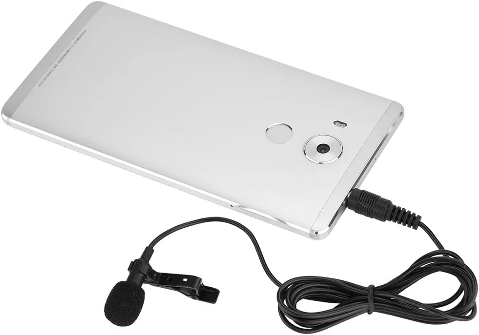 میکروفون یقه ای سیم دار، میکروفون کندانسور مینی یقه ای سیم دار با جک 3.5 میلی متری برای تلفن های هوشمند میکروفون یقه ای سیم دار، میکروفون کندانسور مینی یقه ای سیم دار با جک 3.5 میلی متری برای تلفن های هوشمند