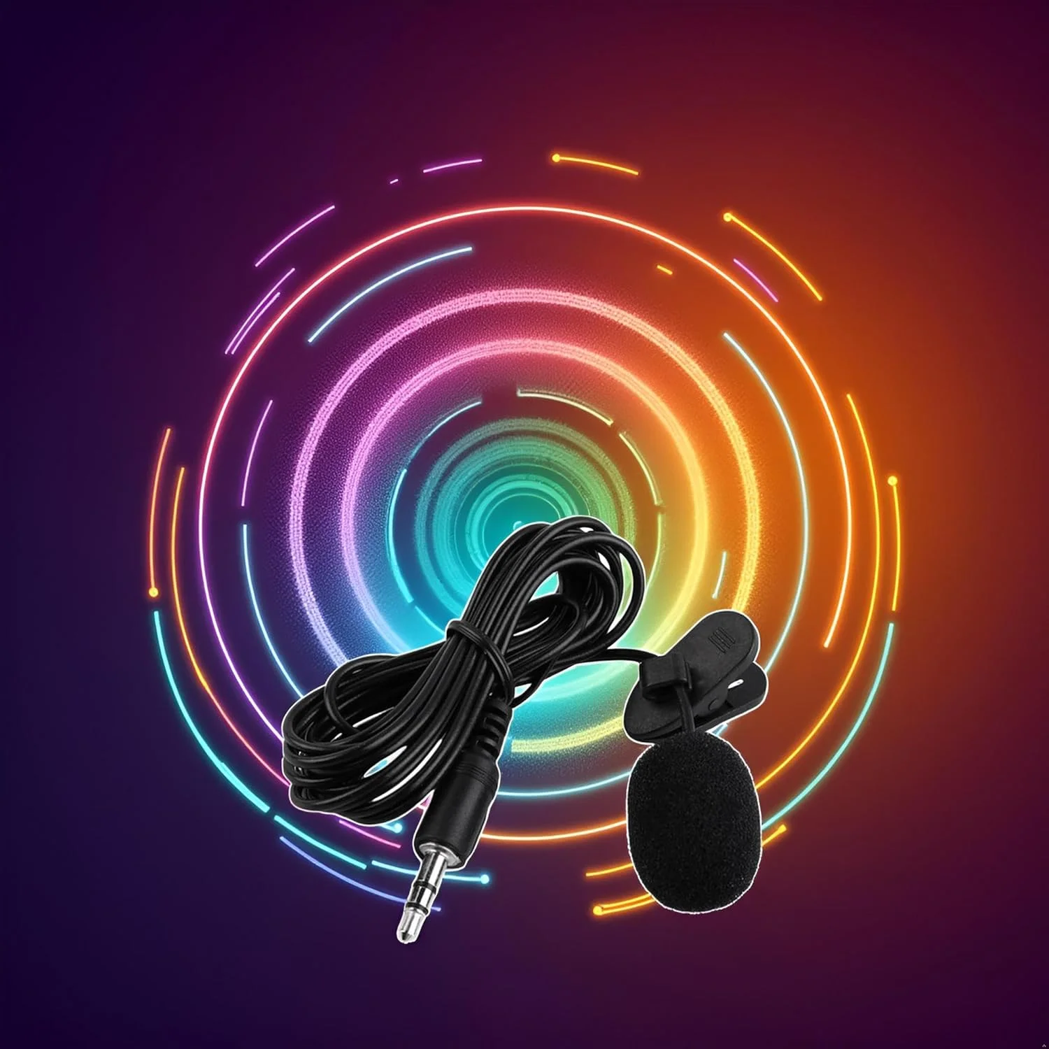 میکروفون یقه ای سیم دار پلاستیکی مشکی 3.5 میلی متری برای سخنرانی، تدریس و تقویت صدا، مناسب برای تلفن و کامپیوتر میکروفون یقه ای سیم دار پلاستیکی مشکی 3.5 میلی متری برای سخنرانی، تدریس و تقویت صدا، مناسب برای تلفن و کامپیوتر