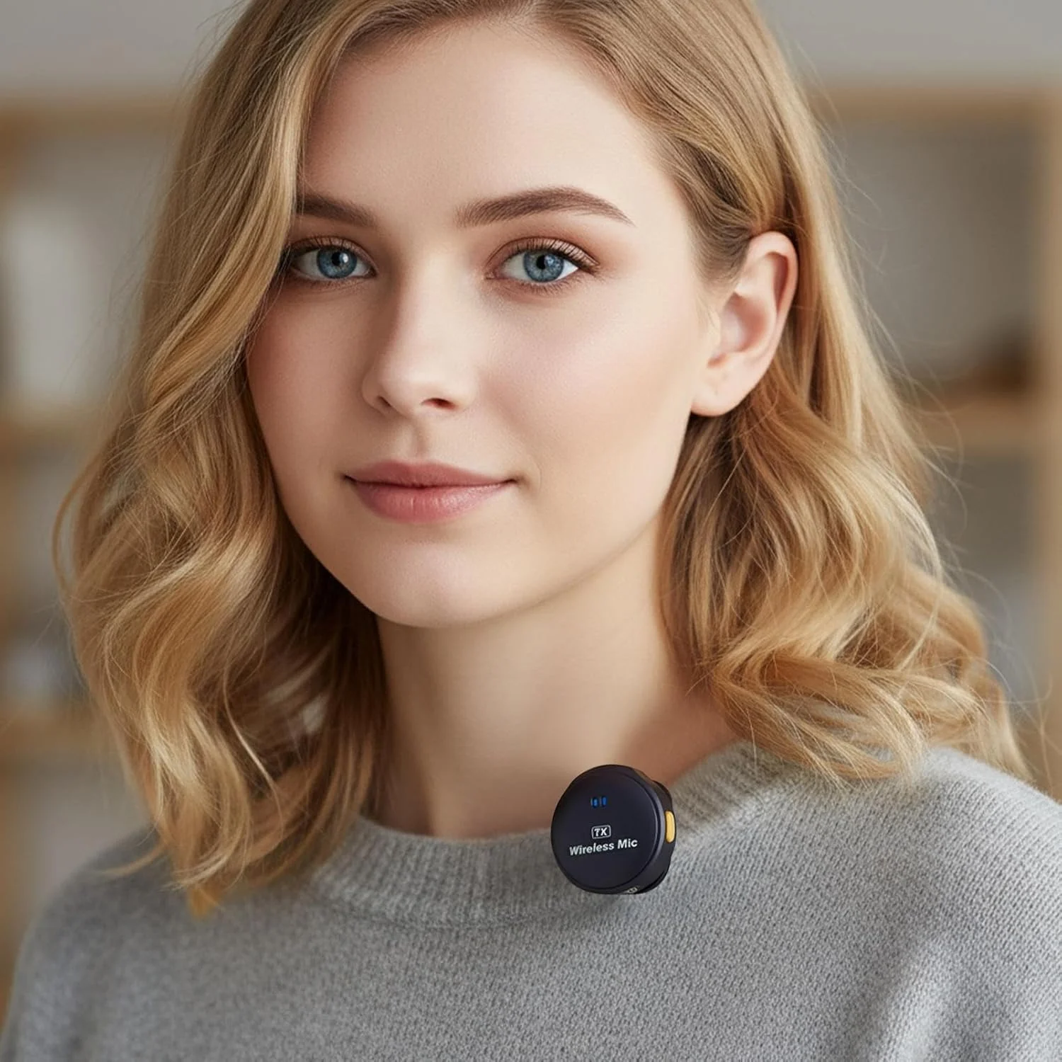 سیستم میکروفون بی سیم - میکروفون یقه ای مغناطیسی - حذف هوشمند نویز برای پخش زنده، مصاحبه ها، ارائه ها، کنفرانس ها، عروسی ها، رویدادهای ورزشی