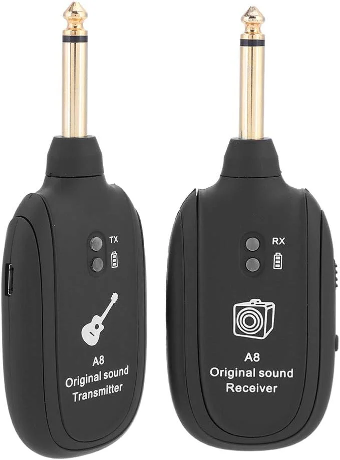 سیستم گیتار بی سیم، مجموعه انتقال صوتی بی سیم قابل حمل با فرستنده گیرنده برای گیتار الکتریک، ویولن باس، ساز موسیقی