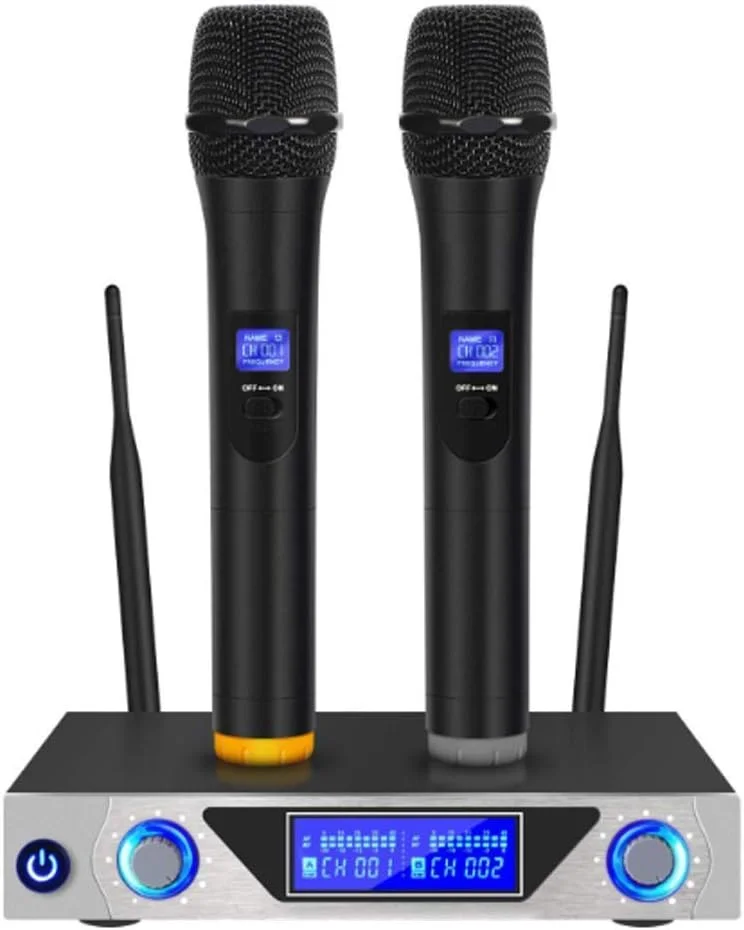 میکروفون بی سیم، میکروفون حرفه ای دستی، میکروفون کارائوکه، ست میکروفون بی سیم یک به دو
