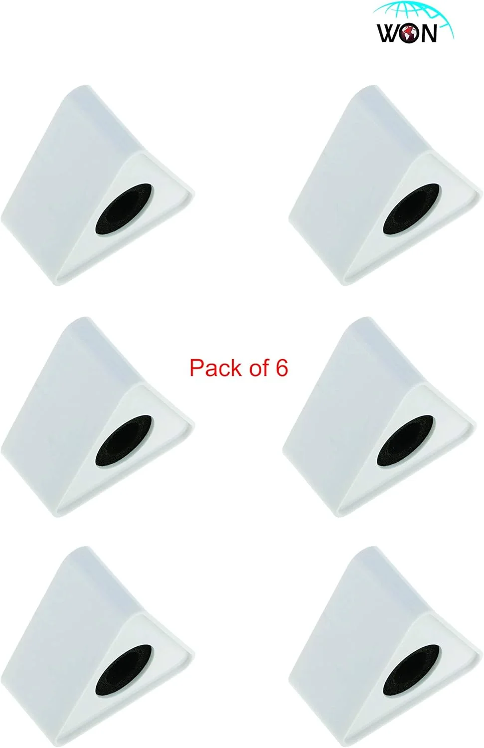 آرم استیشن میکروفون مثلثی قالب گیری تزریقی ABS WON - سفید بسته 6 عددی