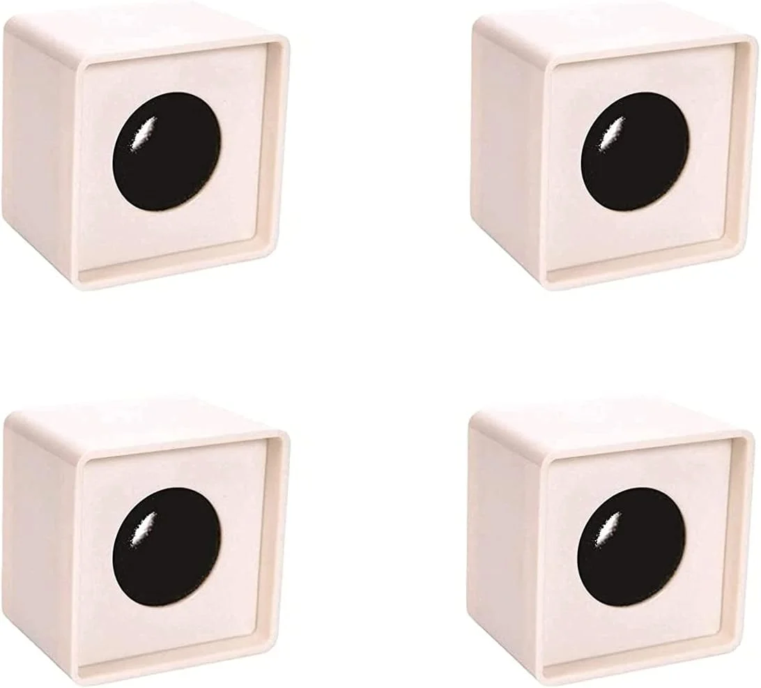 آرم استیشن میکروفون مکعب مربعی قالب گیری تزریقی ABS برند WON - بسته 4 عددی سفید