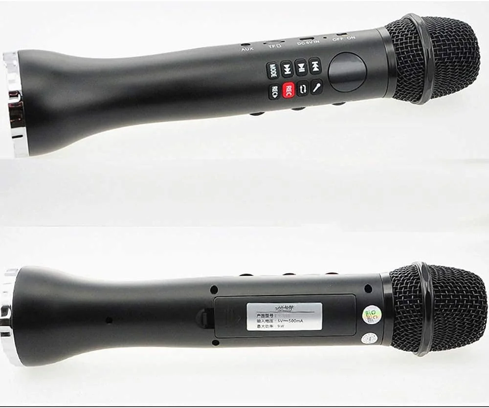 میکروفون بی سیم، میکروفون کنفرانس کارائوکه صوتی کامپیوتر خانگی با پشتیبانی از کارت TF و ورودی منبع صوتی خارجی AUX میکروفون بی سیم، میکروفون کنفرانس کارائوکه صوتی کامپیوتر خانگی با پشتیبانی از کارت TF و ورودی منبع صوتی خارجی AUX