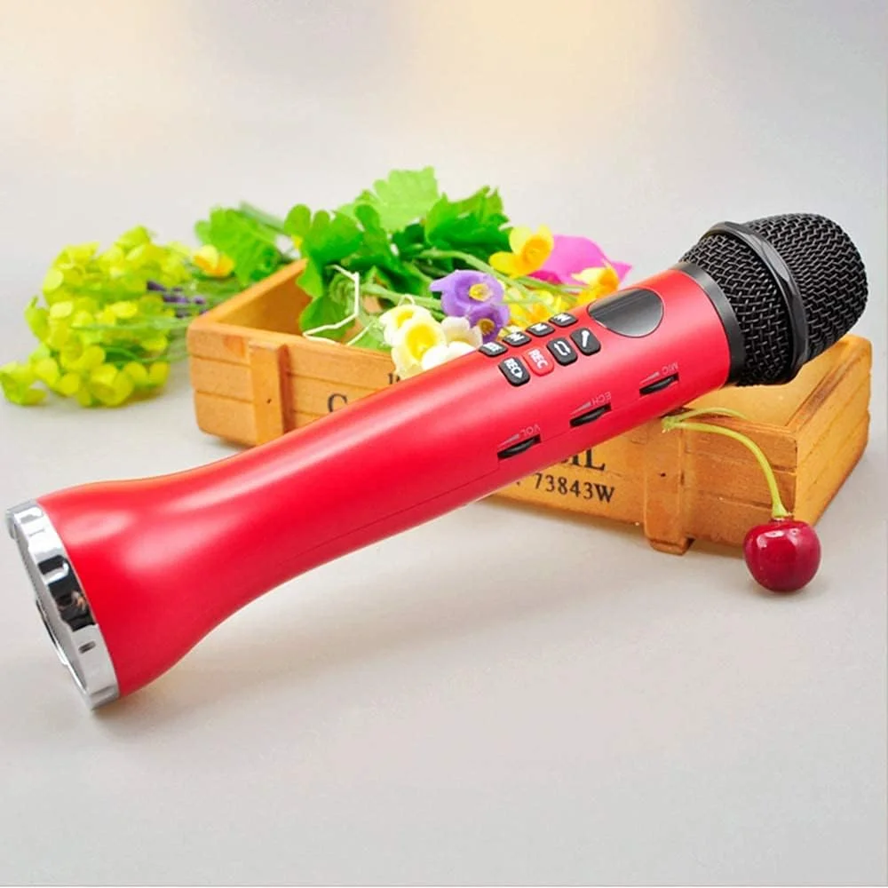 میکروفون بی سیم، میکروفون کنفرانس کارائوکه صوتی کامپیوتر خانگی با پشتیبانی از کارت TF و ورودی منبع صوتی خارجی AUX