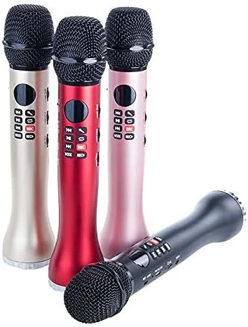میکروفون بی سیم، میکروفون کنفرانس کارائوکه صوتی کامپیوتر خانگی با پشتیبانی از کارت TF و ورودی منبع صوتی خارجی AUX