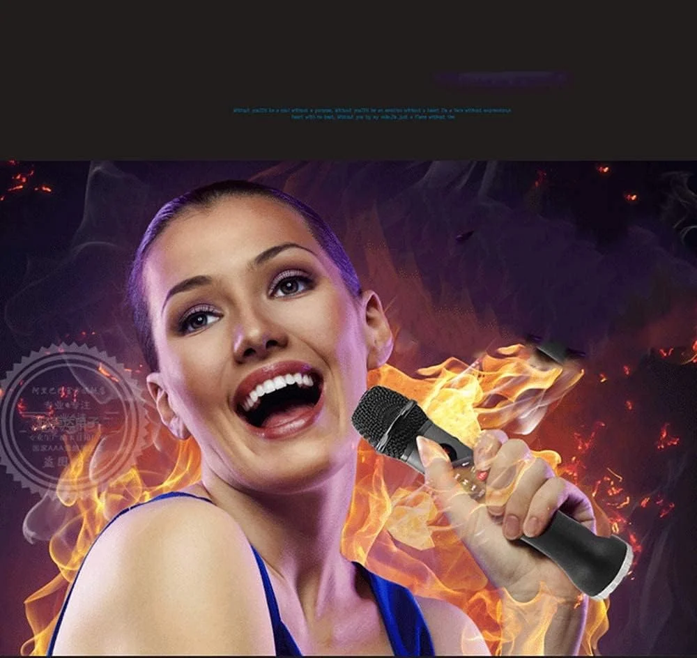 میکروفون بی سیم، میکروفون کنفرانس کارائوکه صوتی کامپیوتر خانگی با پشتیبانی از کارت TF و ورودی منبع صوتی خارجی AUX