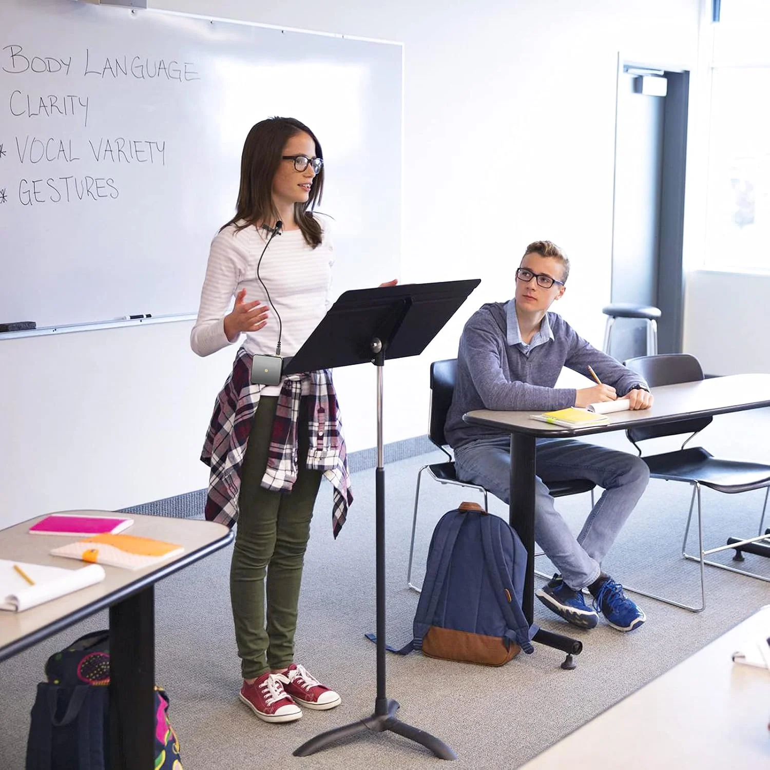 میکروفون یقه ای Weishan بسته 2 عددی سازگار با سیستم بی سیم Sennheiser، میکروفون کندانسور همه جهته برای یوتیوب، سخنرانی ها، اجرای زنده