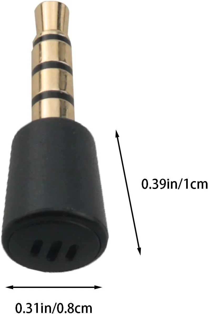 دو عدد رابط صوتی پلاستیکی مشکی / کنترلر تنظیم زنده میکروفون با پلاگ 3.5 میلی متری TRRS سازگار با تلفن های هوشمند، تبلت ها و کنسول های بازی