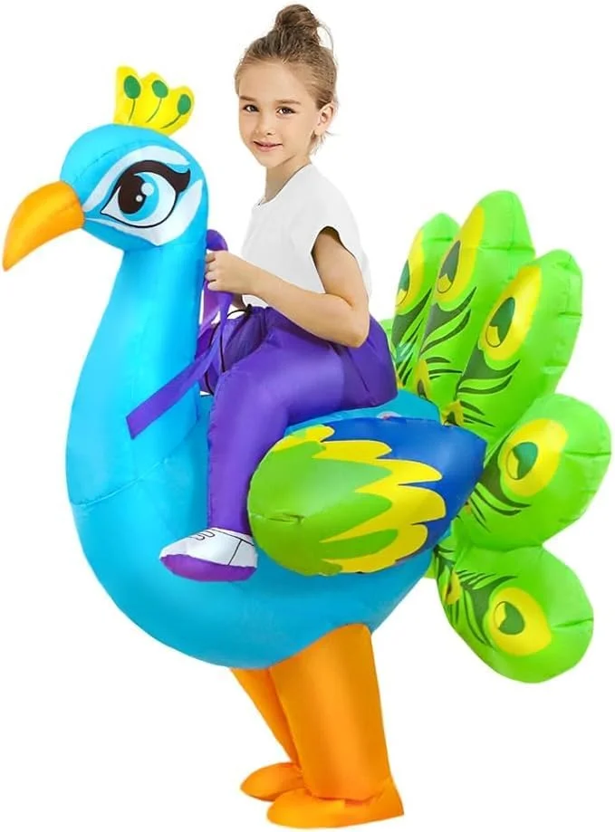 لباس بادی کویی، لباس طاووس هالووین، لباس بادی برای دختران/کودکان، لباس سواری خنده دار طاووس