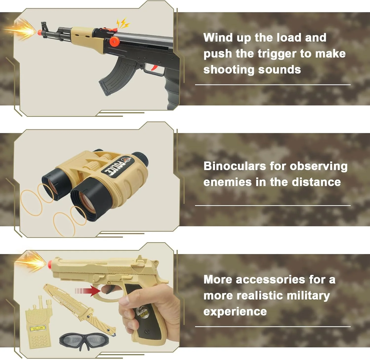 لباس ارتشی برای کودکان، لباس سربازی نظامی برای پسران، ست ایفای نقش