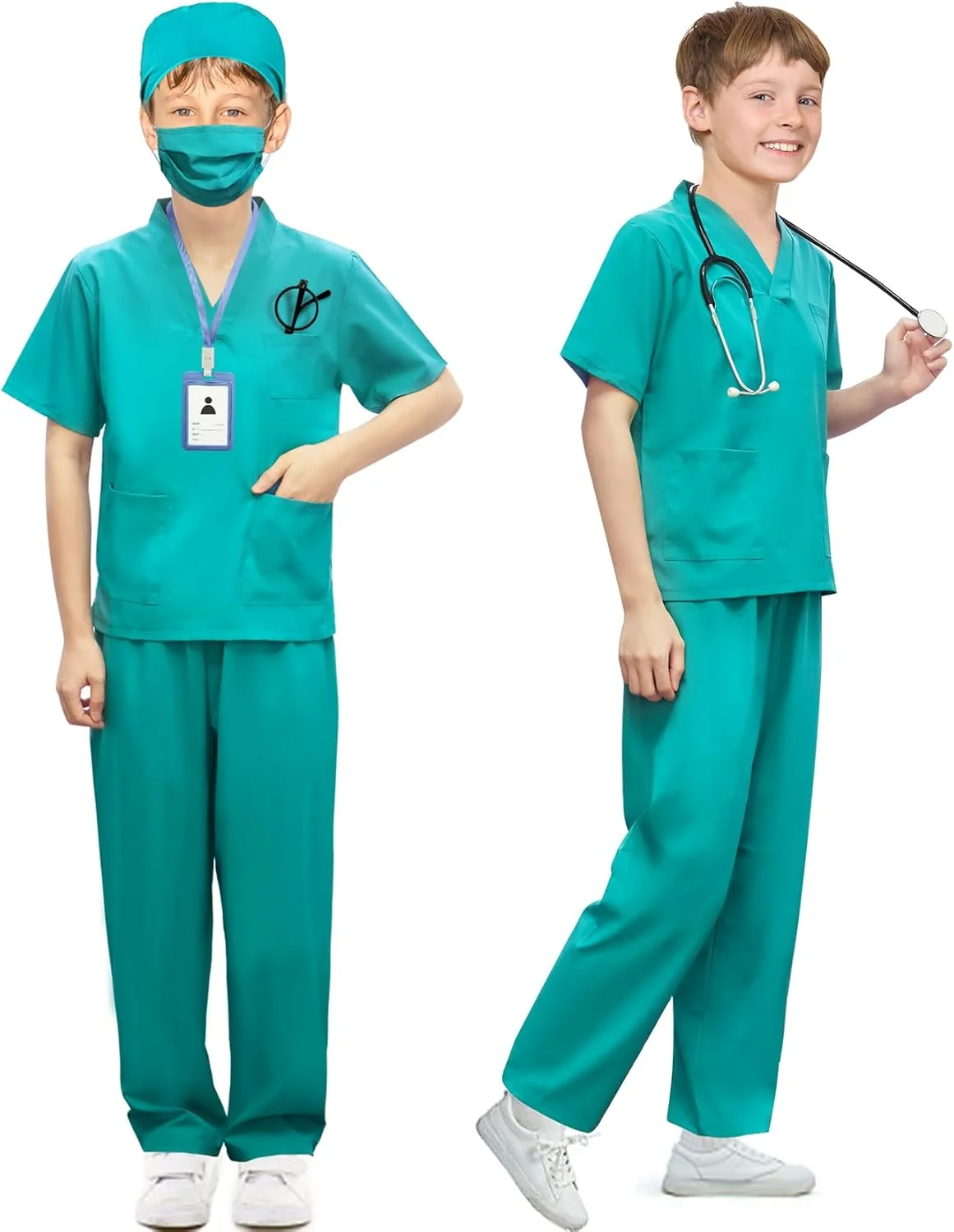 ست لباس پزشکی کودکانه BOMLY، شامل ۷ تکه لباس پرستاری برای کودکان ۳ تا ۱۱ سال