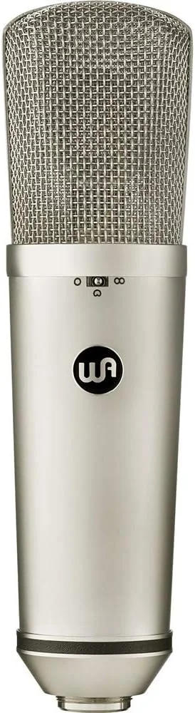 میکروفون کاندنسر چند الگویی Warm Audio WA-87 R2 (نیکل) به همراه پایه میکروفون سه پایه Auray MS-5230F و کابل XLR-XLR به طول 20 اینچ