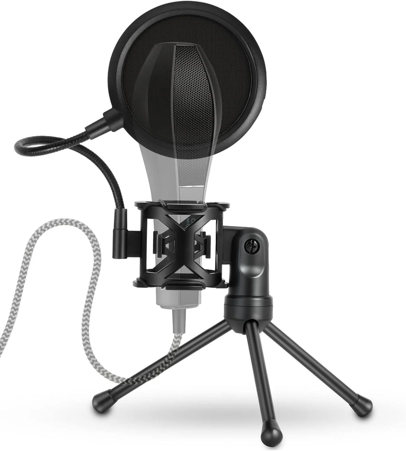 پایه میکروفون ViaGasaFamido، سه پایه مقاوم در برابر ضربه با میکروفون صدای شفاف برای پادکست، نمایش آنلاین، پایه رومیزی با پاپ فیلتر برای جلسات چت اینترنتی، سخنرانی، ABS پایه میکروفون ViaGasaFamido، سه پایه مقاوم در برابر ضربه با میکروفون صدای شفاف برای پادکست، نمایش آنلاین، پایه رومیزی با پاپ فیلتر برای جلسات چت اینترنتی، سخنرانی، ABS