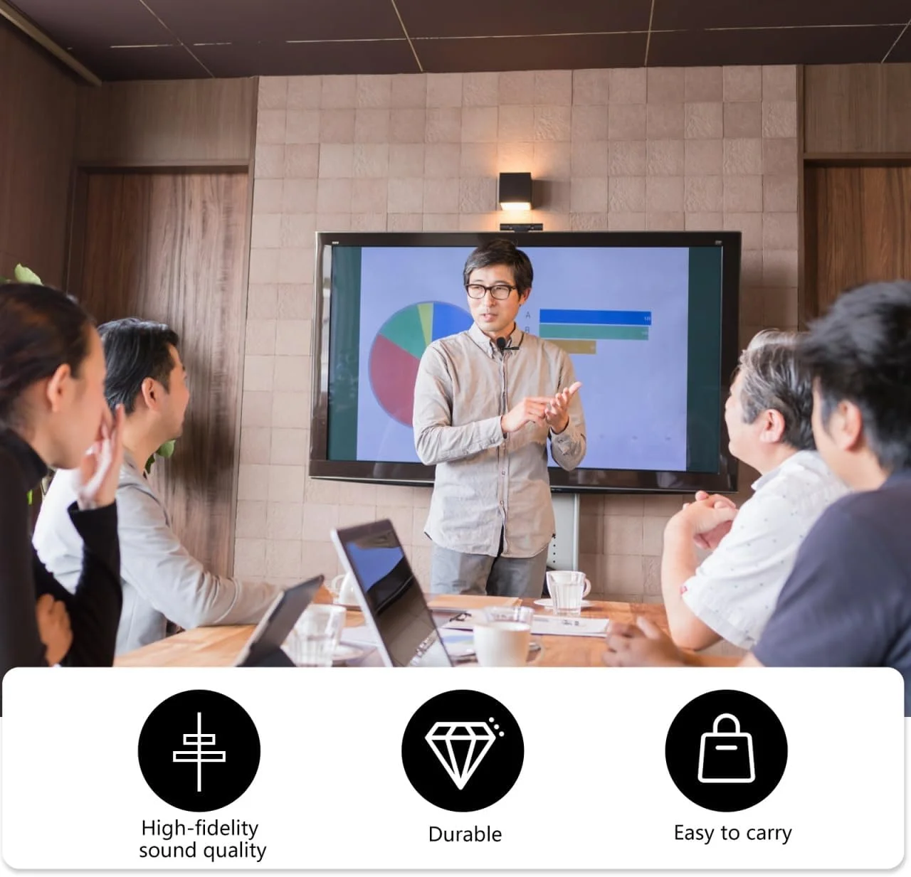 میکروفون یقه ای USB-C ویکاسکی، ضبط صدا با موبایل ° ضبط همه جهته، کیفیت صدای Hi-Fi، روکش اسفنجی ضد باد