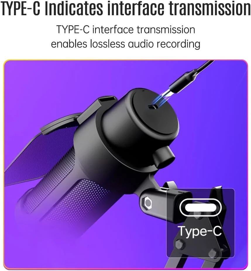 میکروفون گیمینگ USB ViaGasaFamido با نورپردازی RGB، حالت کاردیوئید، کنترل سریع و بهره برای بازی و استریمینگ کامپیوتر (سفید) میکروفون گیمینگ USB ViaGasaFamido با نورپردازی RGB، حالت کاردیوئید، کنترل سریع و بهره برای بازی و استریمینگ کامپیوتر (سفید)