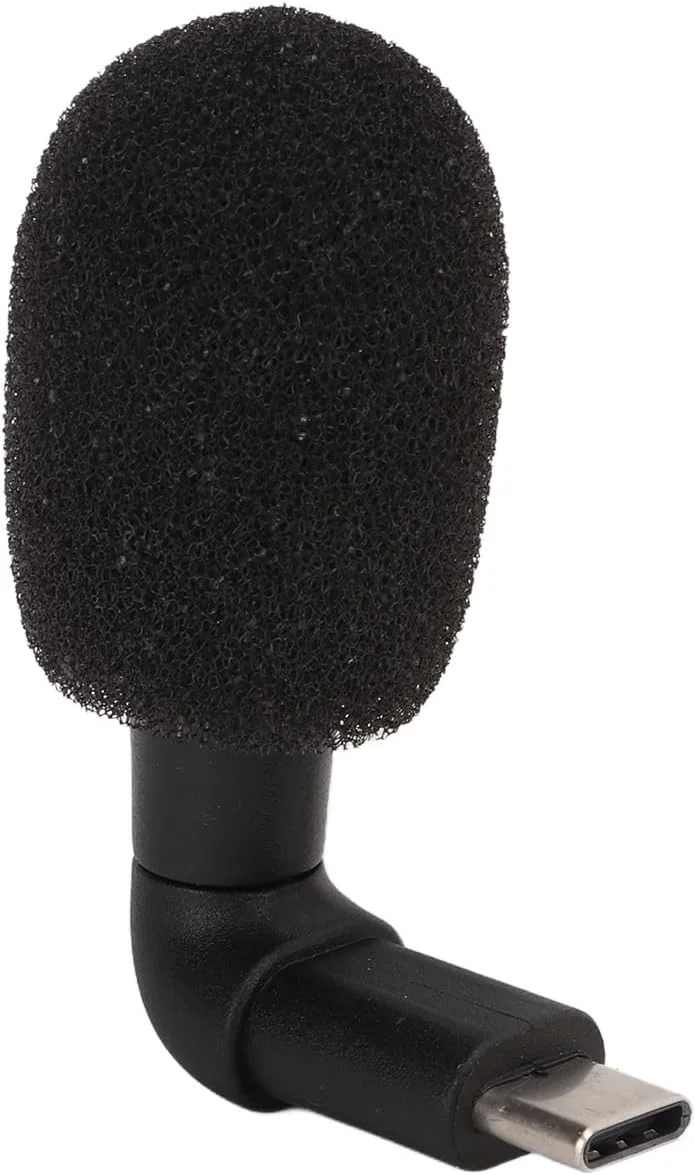 میکروفون تایپ C مدل VBESTLIFE برای اندروید، میکروفون کوچک ویدیویی همه جهته با حساسیت بالا برای تلفن های هوشمند، پلاگ زاویه 90 درجه