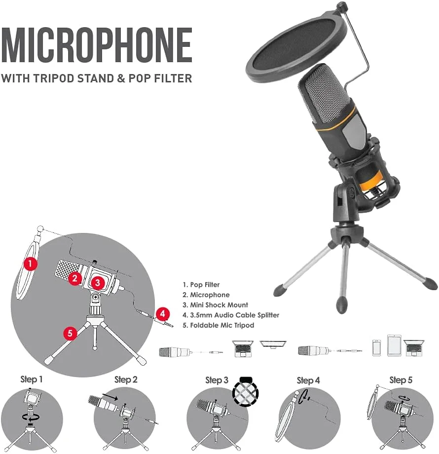 میکروفون استریمینگ و ضبط صدا ترندز مدل TR-MIC374