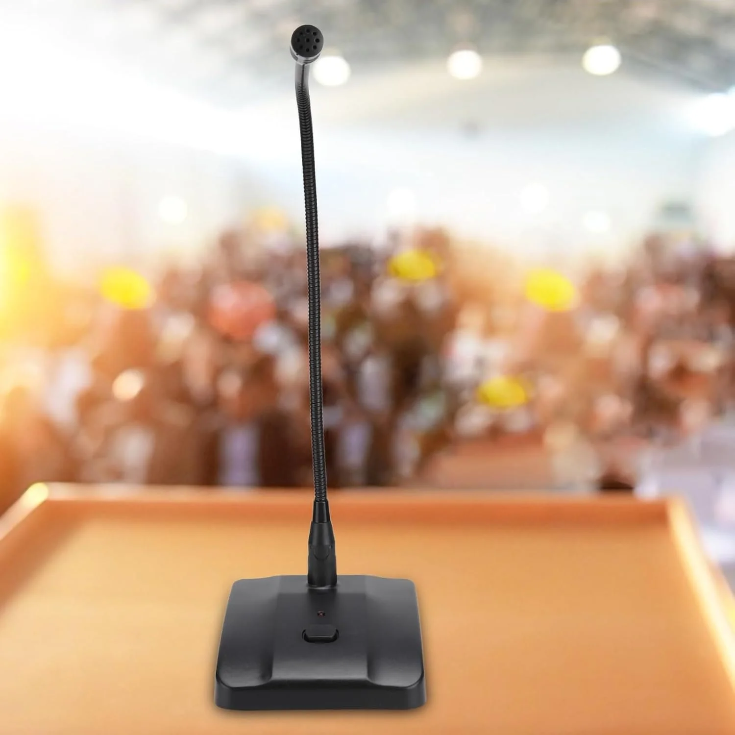 میکروفون کنفرانسی رومیزی خازنی سیم دار با گردن غازی، بادوام و با الگوی قطبی قلبی شکل برای سالن سخنرانی میکروفون کنفرانسی رومیزی خازنی سیم دار با گردن غازی، بادوام و با الگوی قطبی قلبی شکل برای سالن سخنرانی