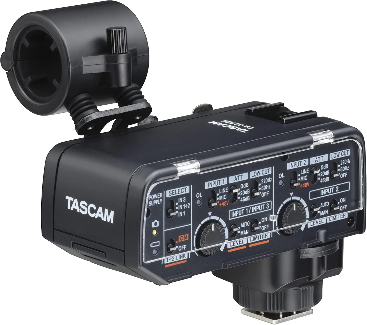 آداپتور میکروفون XLR مدل Tascam CA-XLR2d-F - FUJIFILM Kit برای دوربین های بدون آینه، مشکی آداپتور میکروفون XLR مدل Tascam CA-XLR2d-F - FUJIFILM Kit برای دوربین های بدون آینه، مشکی