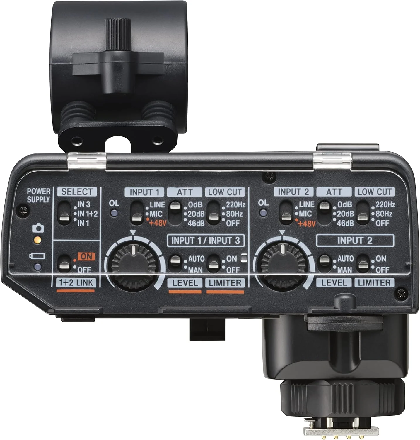 آداپتور میکروفون XLR مدل Tascam CA-XLR2d-F - FUJIFILM Kit برای دوربین های بدون آینه، مشکی