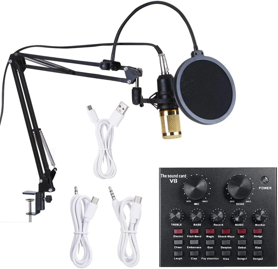 میکروفون معلق، کارت صدای زنده و کیت میکروفون معلق BM800، مجموعه میکروفون کاندنسر ضبط صدا برای کامپیوتر، کارت صدای میکسر صوتی هوشمند برای صدای زنده میکروفون معلق، کارت صدای زنده و کیت میکروفون معلق BM800، مجموعه میکروفون کاندنسر ضبط صدا برای کامپیوتر، کارت صدای میکسر صوتی هوشمند برای صدای زنده