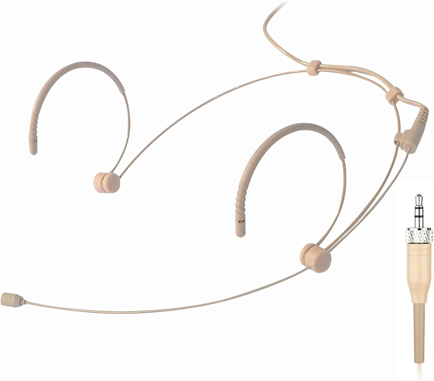 میکروفون هدست نامحسوس با قلاب گوشی، مناسب برای فرستنده های بی سیم، ایده آل برای سخنرانی ها، اجرای زنده، تئاتر، پادکست - بژ میکروفون هدست نامحسوس با قلاب گوشی، مناسب برای فرستنده های بی سیم، ایده آل برای سخنرانی ها، اجرای زنده، تئاتر، پادکست - بژ