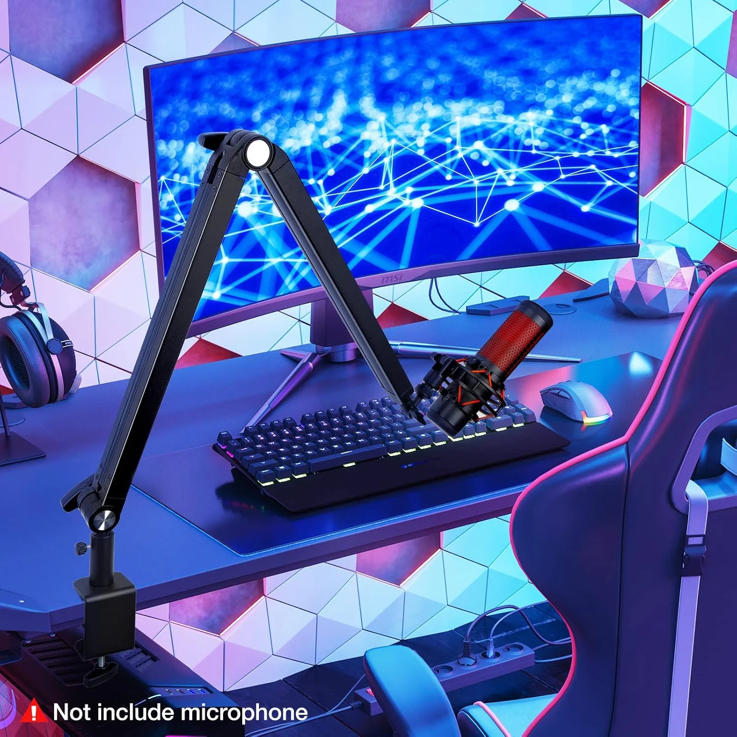 بازوی بوم بلو یتی با لوله افزایش طول - سازگار با HyperX QuadCast، پایه میکروفون با قابلیت چرخش 360 درجه، Shure MV7، Rode و اکثر میکروفون های گیمینگ Sunmon بازوی بوم بلو یتی با لوله افزایش طول - سازگار با HyperX QuadCast، پایه میکروفون با قابلیت چرخش 360 درجه، Shure MV7، Rode و اکثر میکروفون های گیمینگ Sunmon