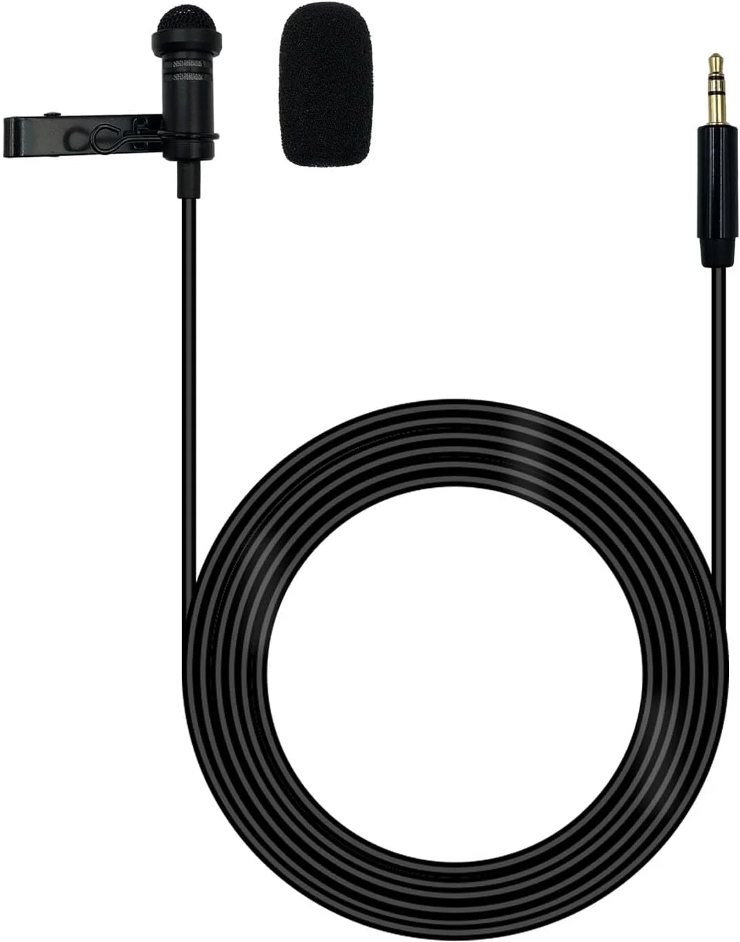 میکروفون یقه‌ای برای فرستنده‌های بی‌سیم DJI سازگار با Rode Wireless GO II 2 کندانسور همه جهته سیمی 3.5 میلی‌متری TRS میکروفون یقه‌ای برای سخنرانی‌ها، پخش زنده، یوتیوب (1)