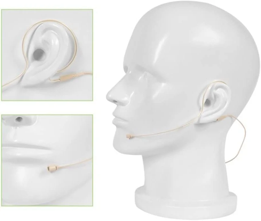 میکروفون هدست گوشی SPORTARC، میکروفون یک طرفه بژ، میکروفون هدست تک گوشی 3.5 میلی متری میکروفون هدست گوشی SPORTARC، میکروفون یک طرفه بژ، میکروفون هدست تک گوشی 3.5 میلی متری