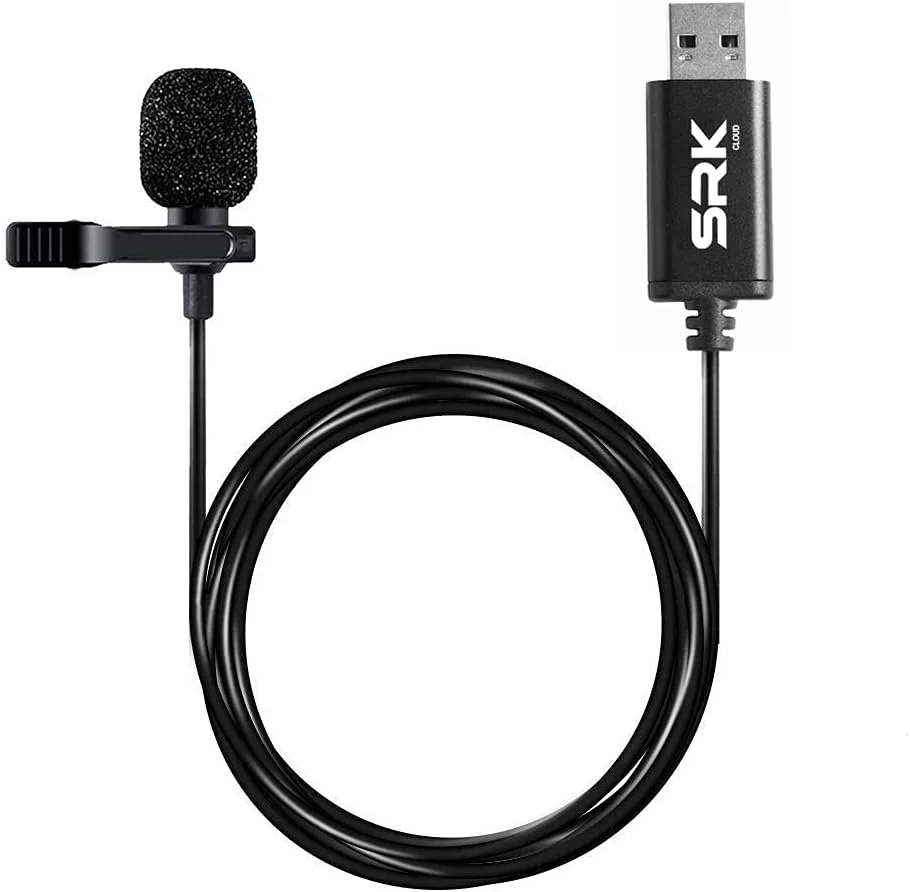 میکروفون یقه‌ای U24، میکروفون کندانسور لاوالیه برای کامپیوتر، موبایل، ضبط یوتیوب، آواز خواندن، پخش زنده