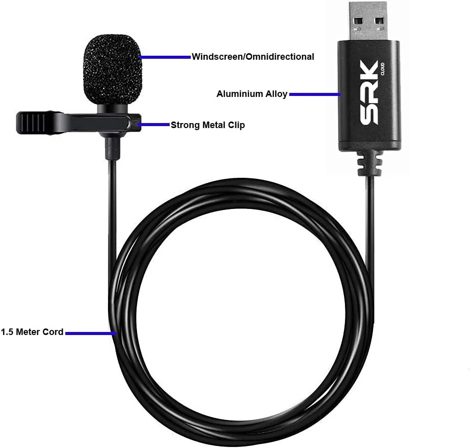 میکروفون یقهای U24، میکروفون کندانسور لاوالیه برای کامپیوتر، موبایل، ضبط یوتیوب، آواز خواندن، پخش زنده میکروفون یقهای U24، میکروفون کندانسور لاوالیه برای کامپیوتر، موبایل، ضبط یوتیوب، آواز خواندن، پخش زنده