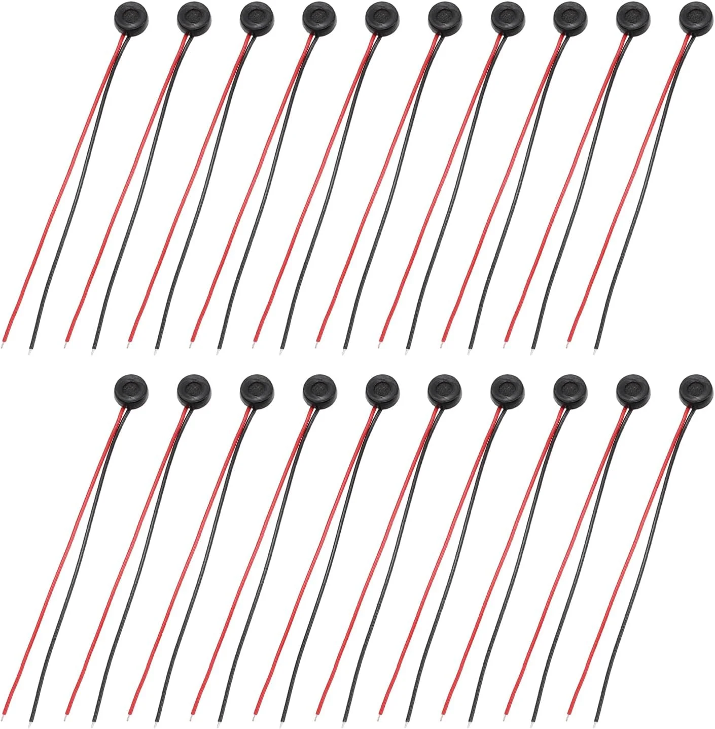 منبع یابی مپ 20 عدد میکروفون خازنی الکترت، میکروفون مینیاتوری خازنی الکترت 4 میلی متری با سیم های 50 میلی متری 58 دسی بل برای صدا، مشکی