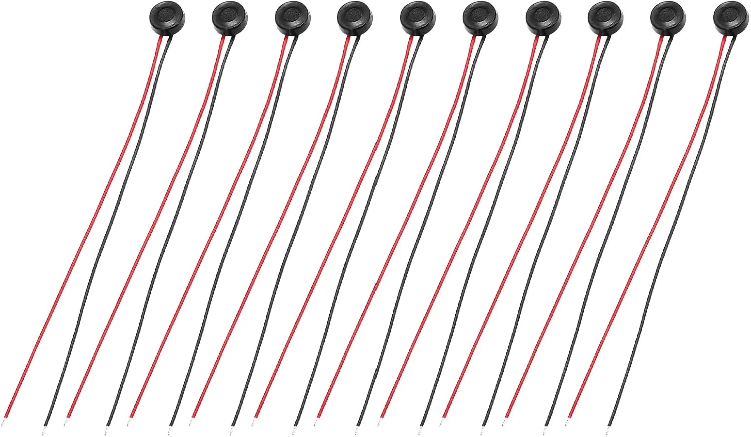 منبع یابی مپ 10 عدد میکروفون خازنی الکترت، میکروفون مینیاتوری خازنی الکترت 4 میلی متری با سیم های 60 میلی متری 58dB برای صدا، مشکی
