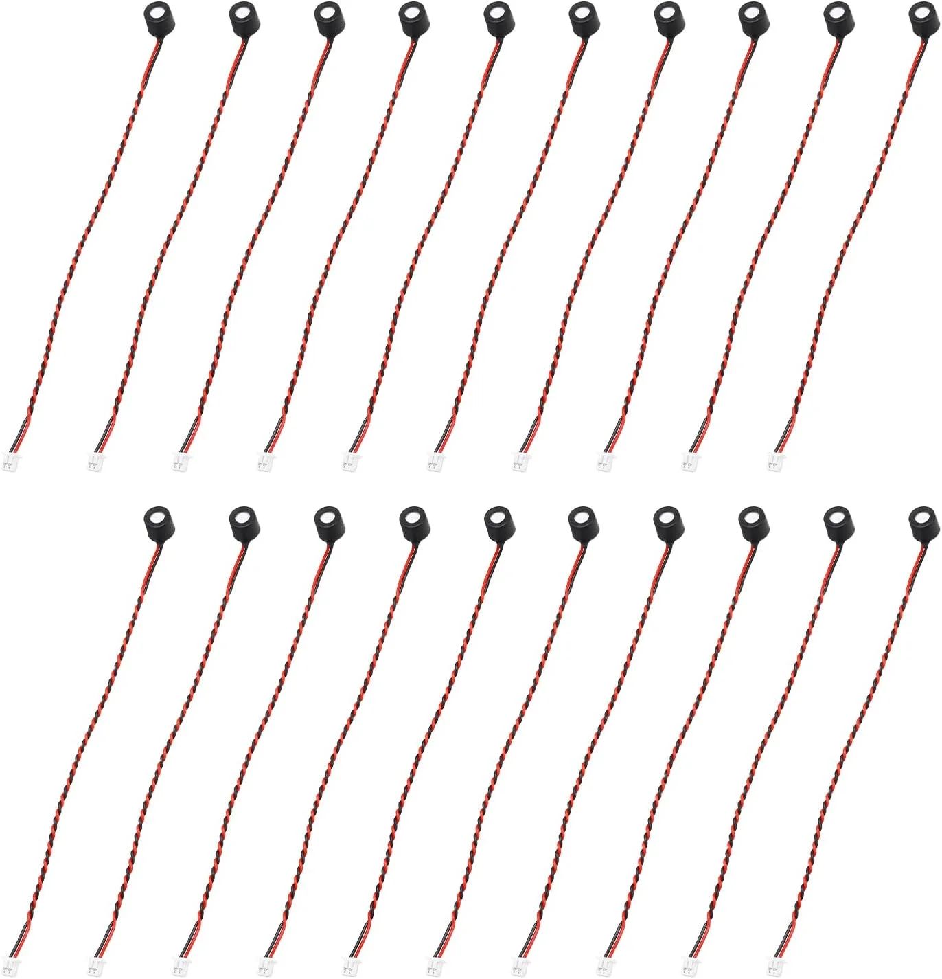 منبع یابی مپ 20 عدد میکروفون خازنی الکترت، میکروفون مینیاتوری خازنی الکترت 6 میلی متری با سیم های 120 میلی متری 50 دسی بل برای صدا، مشکی