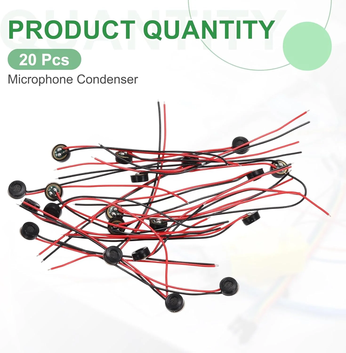 منبع یابی مپ 20 عدد میکروفون خازنی الکترت، میکروفون مینیاتوری خازنی الکترت 4 میلی متری با سیم های 50 میلی متری 58 دسی بل برای صدا، مشکی منبع یابی مپ 20 عدد میکروفون خازنی الکترت، میکروفون مینیاتوری خازنی الکترت 4 میلی متری با سیم های 50 میلی متری 58 دسی بل برای صدا، مشکی