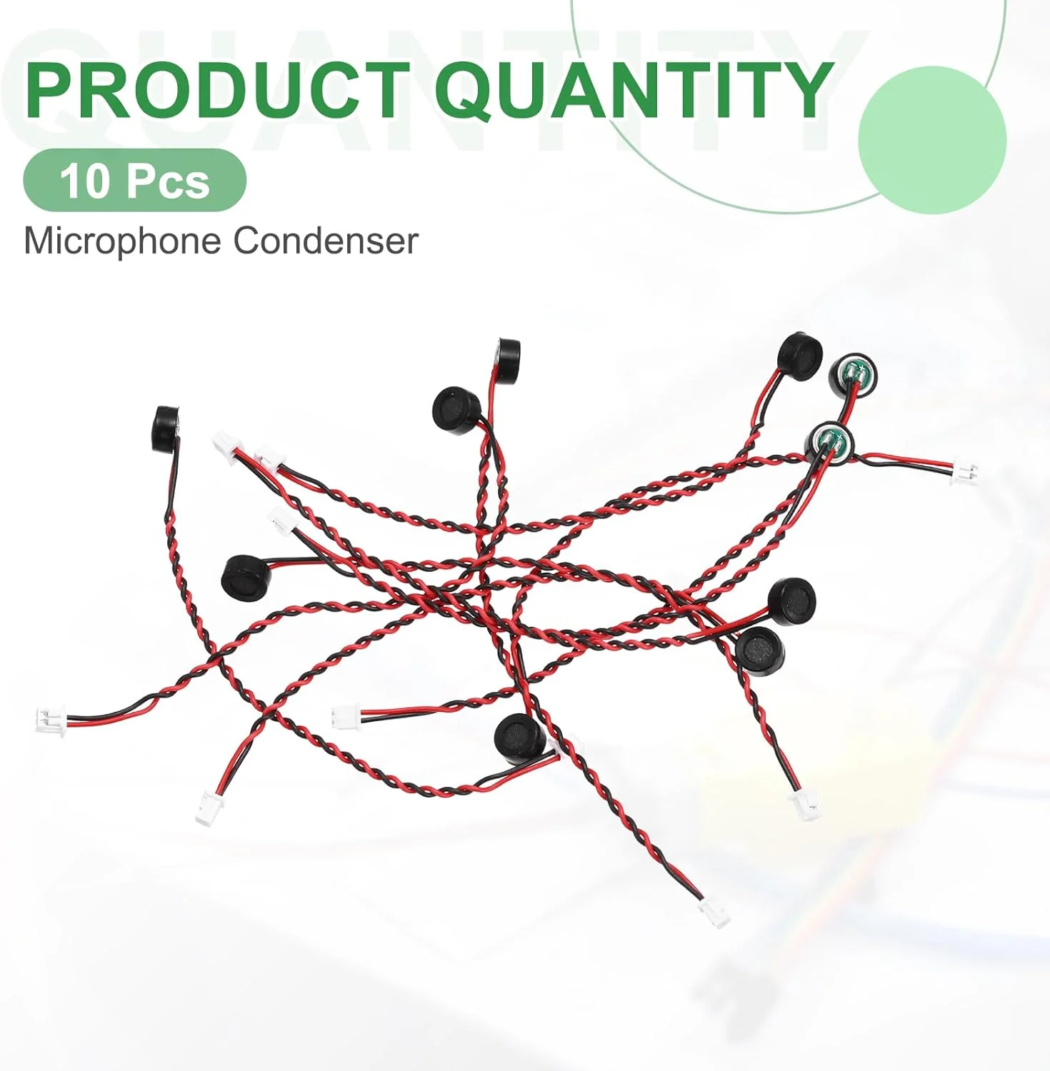 منبع یابی مپ 10 عدد میکروفون خازنی الکترت، میکروفون مینیاتوری خازنی الکترت 6 میلی متری با سیم های 100 میلی متری 60 دسی بل برای صدا، مشکی منبع یابی مپ 10 عدد میکروفون خازنی الکترت، میکروفون مینیاتوری خازنی الکترت 6 میلی متری با سیم های 100 میلی متری 60 دسی بل برای صدا، مشکی