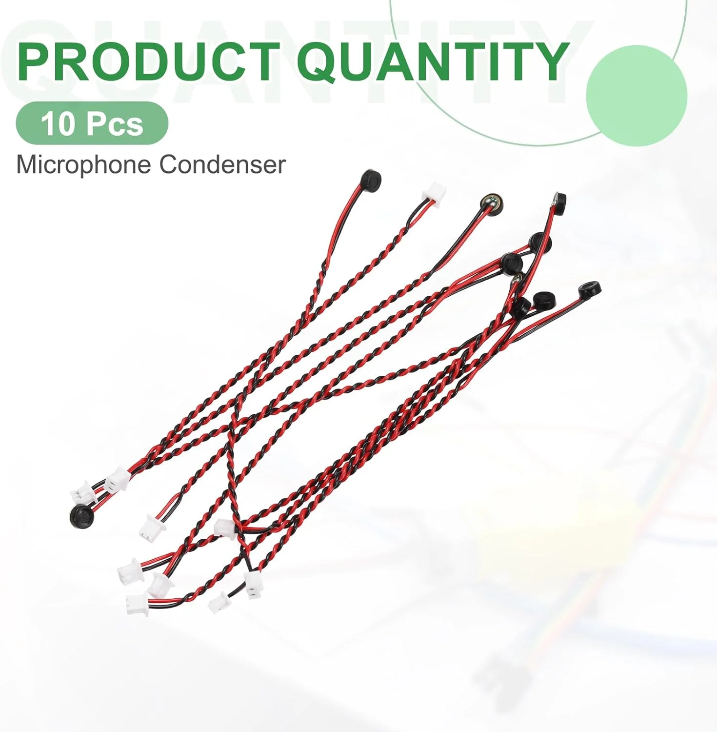 منبع یابی مپ 10 عدد میکروفون خازنی الکترت، میکروفون مینیاتوری خازنی الکترت 4 میلی متری با سیم های 100 میلی متری 58 دسی بل برای صدا، مشکی منبع یابی مپ 10 عدد میکروفون خازنی الکترت، میکروفون مینیاتوری خازنی الکترت 4 میلی متری با سیم های 100 میلی متری 58 دسی بل برای صدا، مشکی