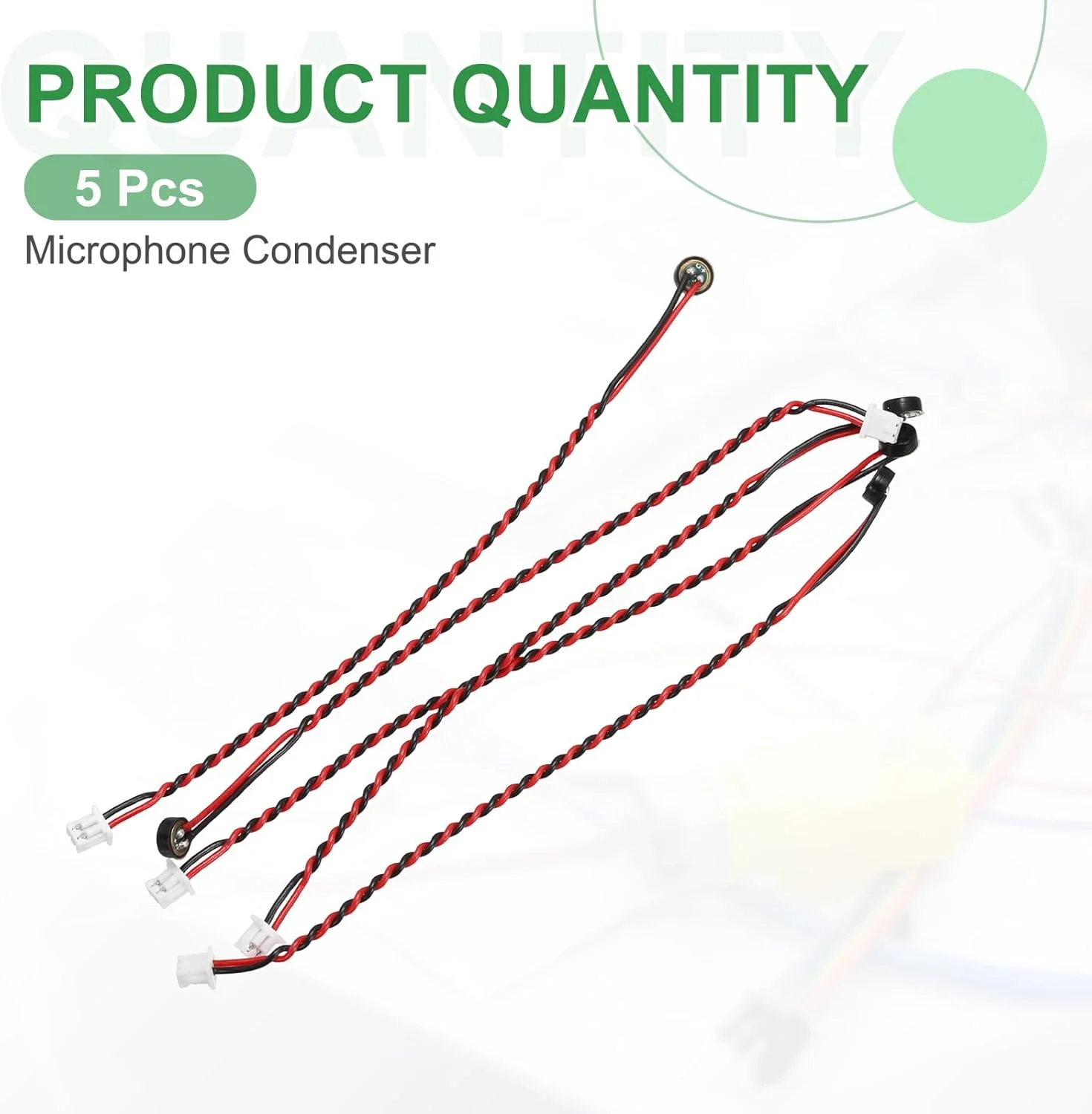 منبع یابی مپ 5 عدد میکروفون خازنی الکترت، میکروفون مینیاتوری خازنی الکترت 4 میلی متری با سیم های 100 میلی متری 58 دسی بل برای صدا، مشکی منبع یابی مپ 5 عدد میکروفون خازنی الکترت، میکروفون مینیاتوری خازنی الکترت 4 میلی متری با سیم های 100 میلی متری 58 دسی بل برای صدا، مشکی