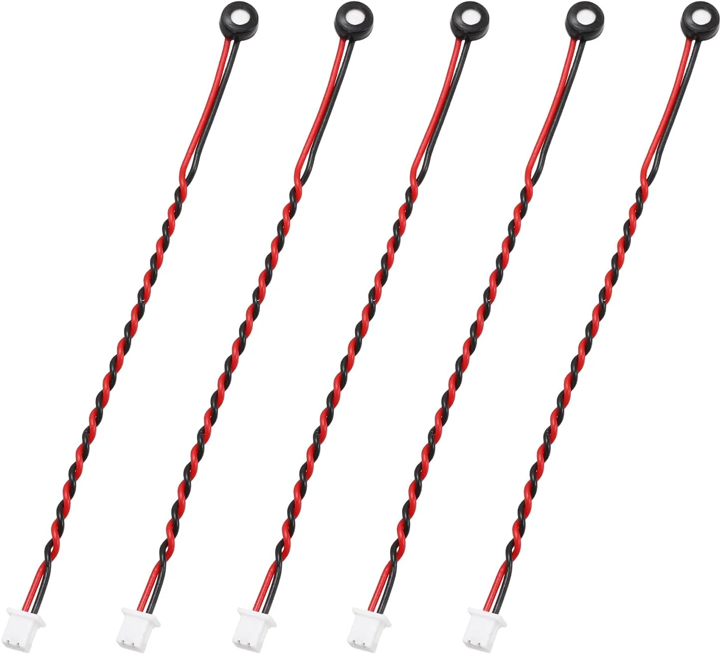 منبع یابی مپ 5 عددی میکروفون خازنی الکترت، میکروفون مینیاتوری خازنی الکترت 4 میلی متری با سیم 80 میلی متری 58 دسی بل برای صدا، مشکی