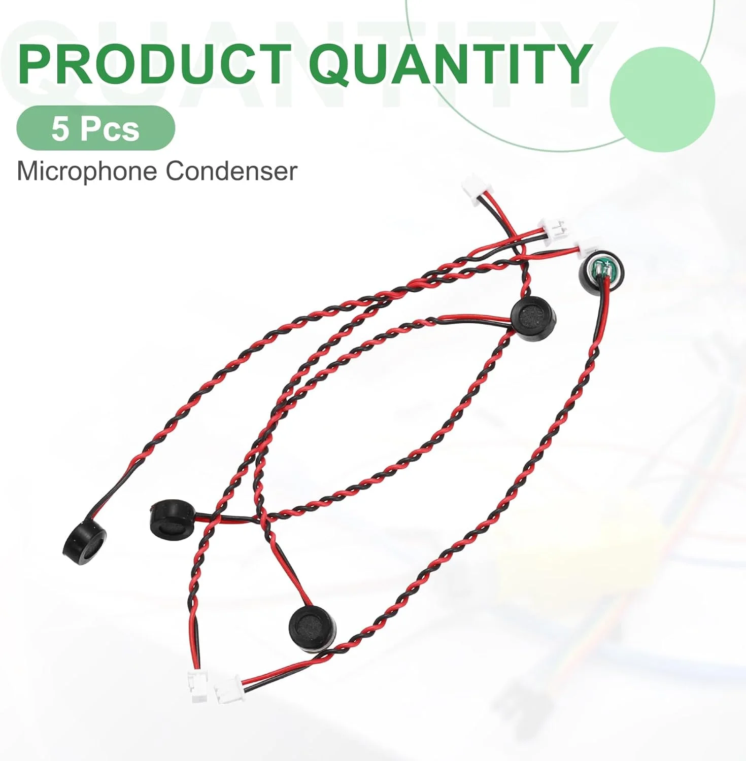 منبع یابی مپ 5 عدد میکروفون خازنی الکترت، میکروفون مینیاتوری خازنی الکترت 6 میلی متری با سیم های 100 میلی متری 60 دسی بل برای صدا، مشکی منبع یابی مپ 5 عدد میکروفون خازنی الکترت، میکروفون مینیاتوری خازنی الکترت 6 میلی متری با سیم های 100 میلی متری 60 دسی بل برای صدا، مشکی