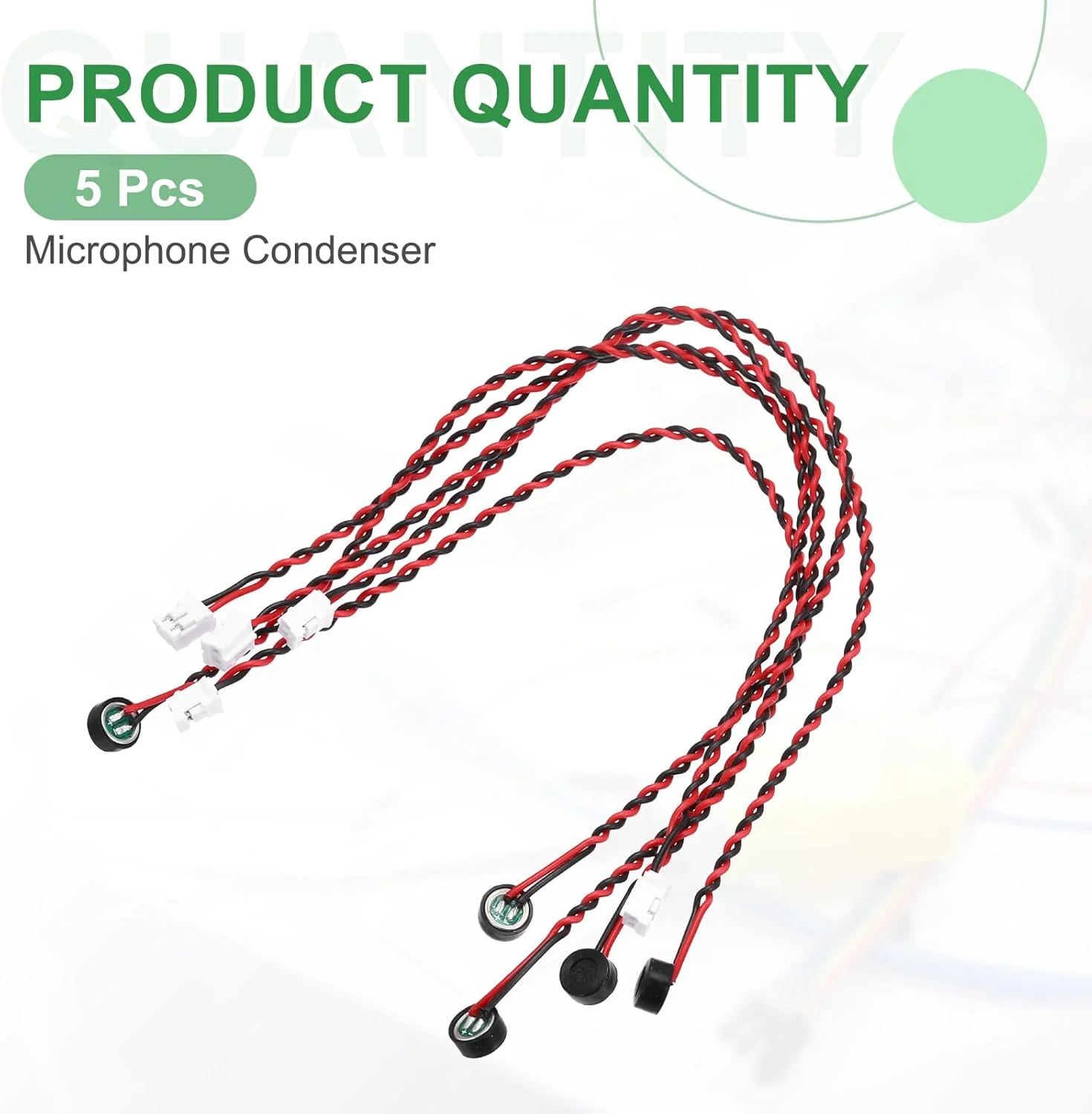 منبع یابی مپ 5 عدد میکروفون خازنی الکترت، میکروفون مینیاتوری خازنی الکترت 6 میلی متری با سیم های 200 میلی متری 60 دسی بل برای صدا، مشکی منبع یابی مپ 5 عدد میکروفون خازنی الکترت، میکروفون مینیاتوری خازنی الکترت 6 میلی متری با سیم های 200 میلی متری 60 دسی بل برای صدا، مشکی