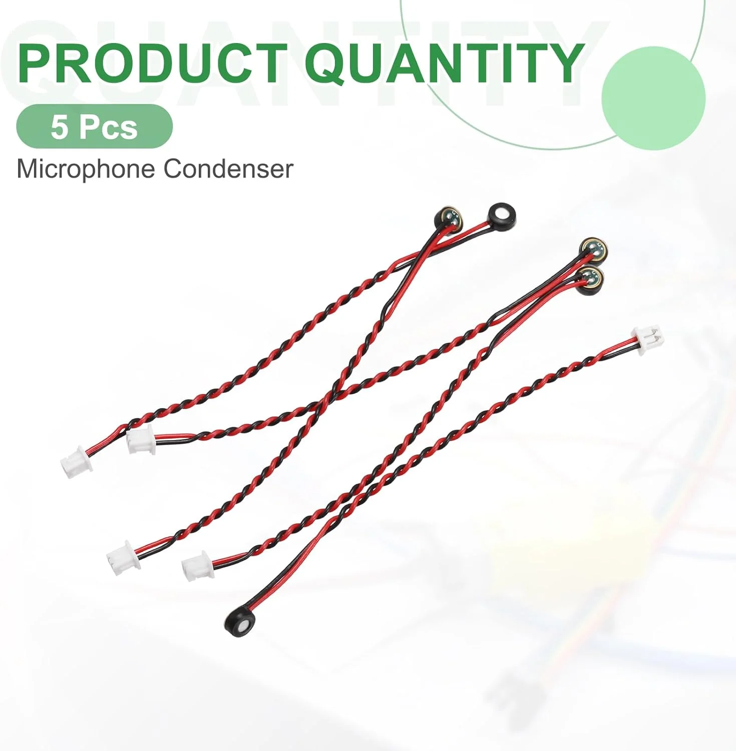 منبع یابی مپ 5 عددی میکروفون خازنی الکترت، میکروفون مینیاتوری خازنی الکترت 4 میلی متری با سیم 80 میلی متری 58 دسی بل برای صدا، مشکی منبع یابی مپ 5 عددی میکروفون خازنی الکترت، میکروفون مینیاتوری خازنی الکترت 4 میلی متری با سیم 80 میلی متری 58 دسی بل برای صدا، مشکی