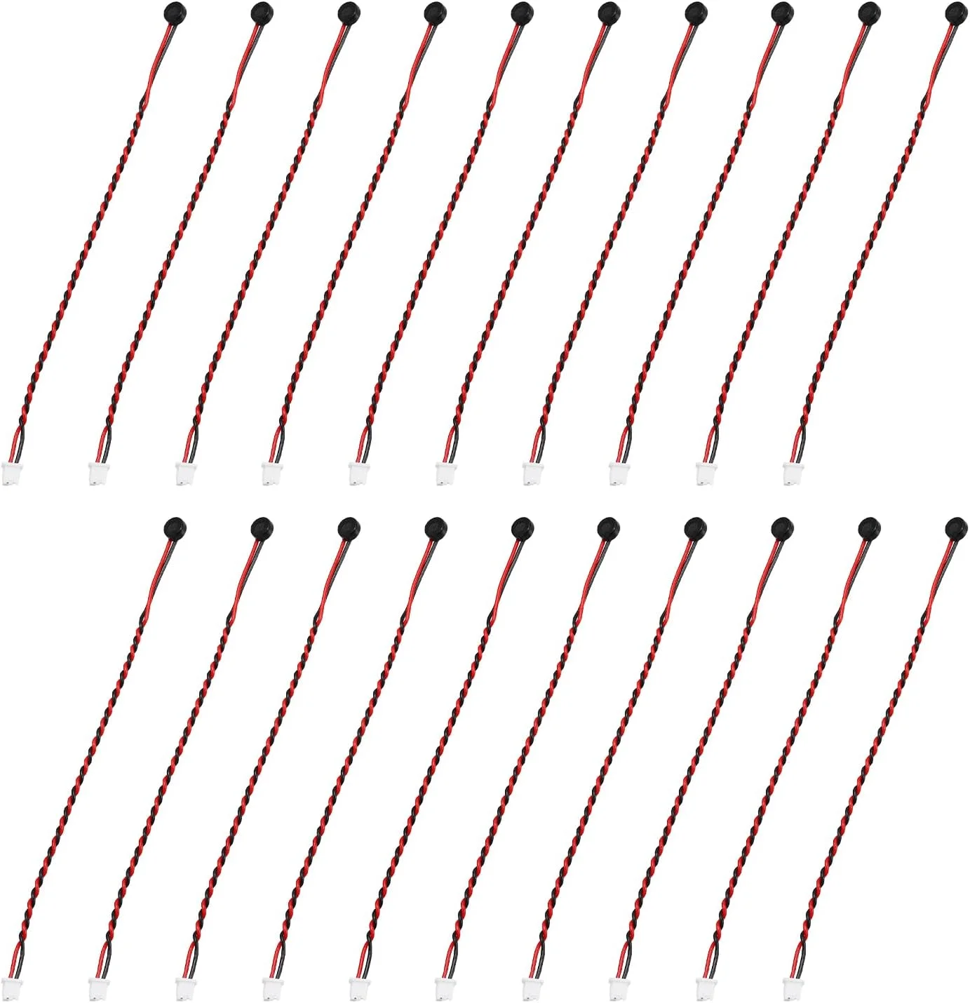 منبع یابی مپ 20 عدد میکروفون خازنی الکترت، میکروفون مینیاتوری خازنی الکترت 4 میلی متری با سیم های 100 میلی متری 58 دسی بل برای صدا، مشکی